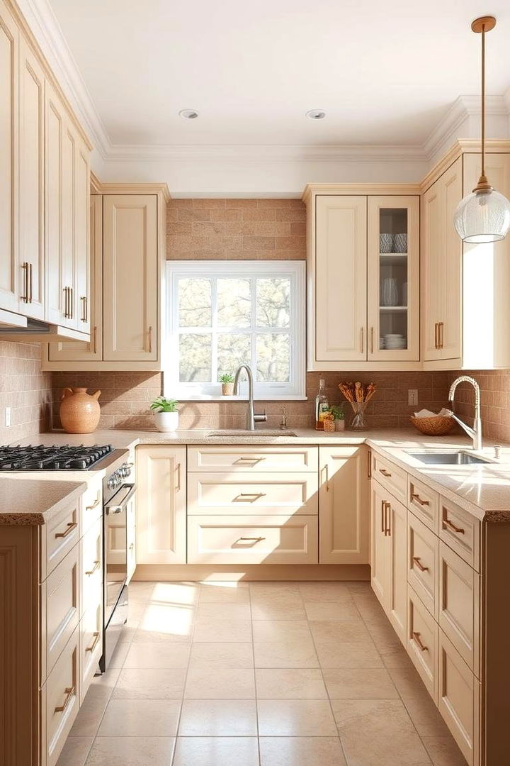 Subtle Beige Brown Blends - 22 Brown Kitchen Ideas
