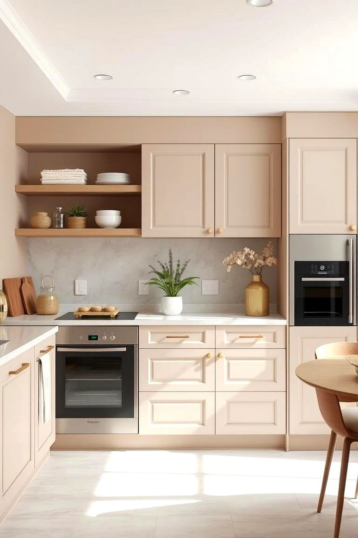 Subtle Beige Harmony - 22 Kitchen Cabinet Color Ideas