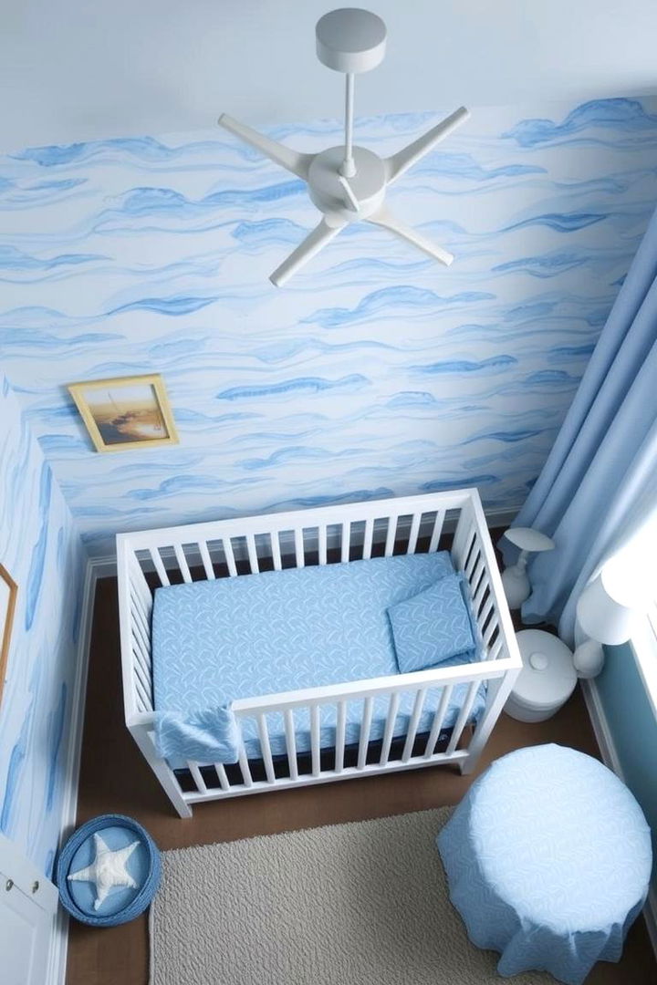 Subtle Blue Patterns - 22 Ocean-themed Nursery Ideas