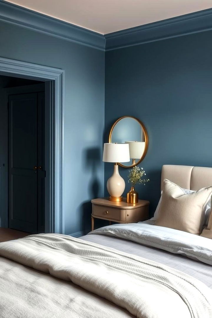 Subtle Blue Textures - 22 Blue and Gold Bedroom Ideas