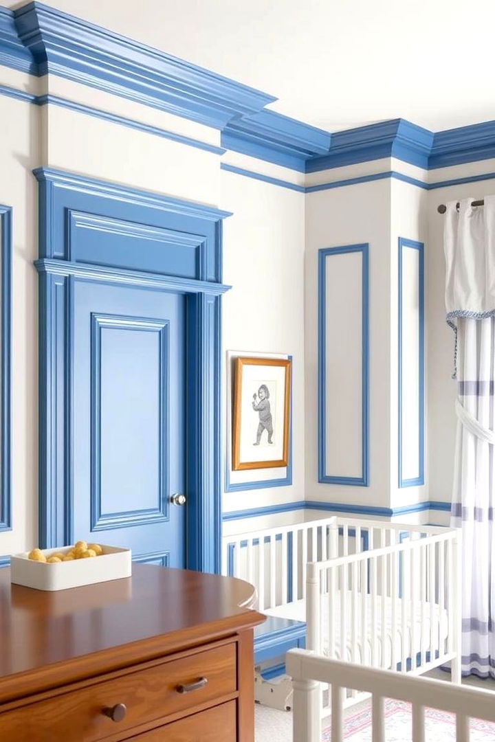 Subtle Blue Trims and Moldings - 22 Blue Nursery Ideas