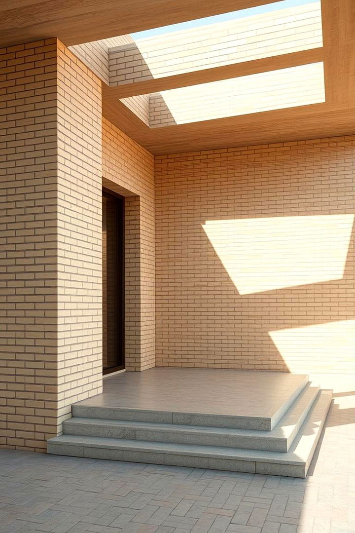 Subtle Brick Elegance - 22 Beige Brick Exterior Home Ideas
