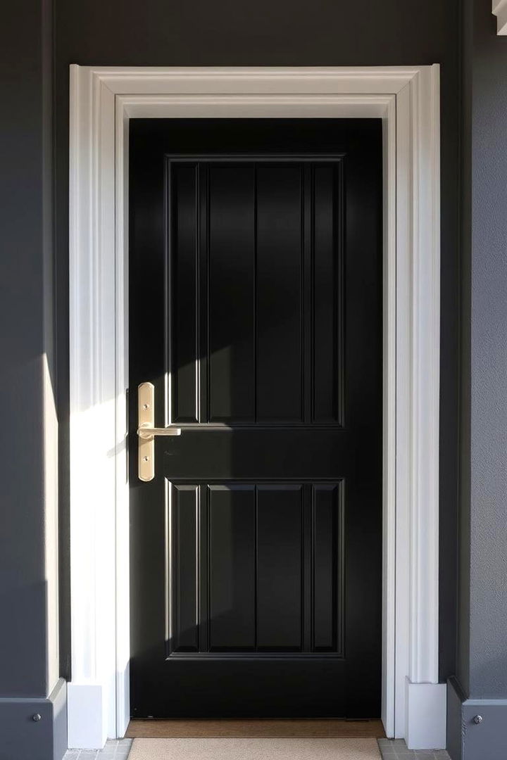 Subtle Color Contrasts - 22 Black Front Door Ideas