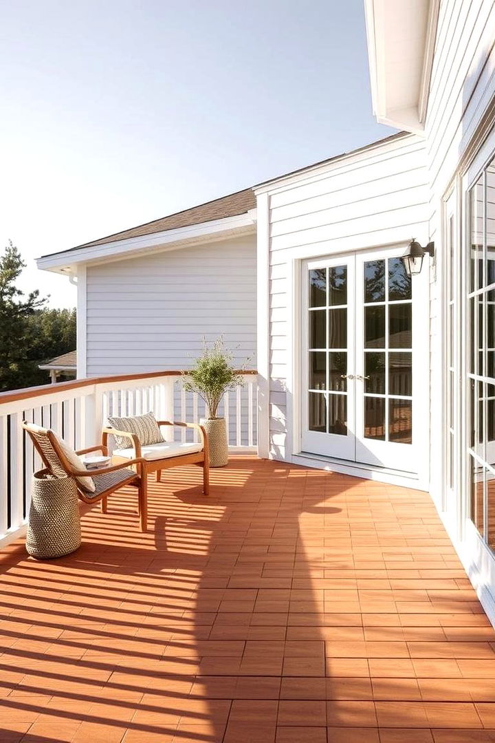 Subtle Color Palette Inspiration - 22 Partially Covered Deck Ideas