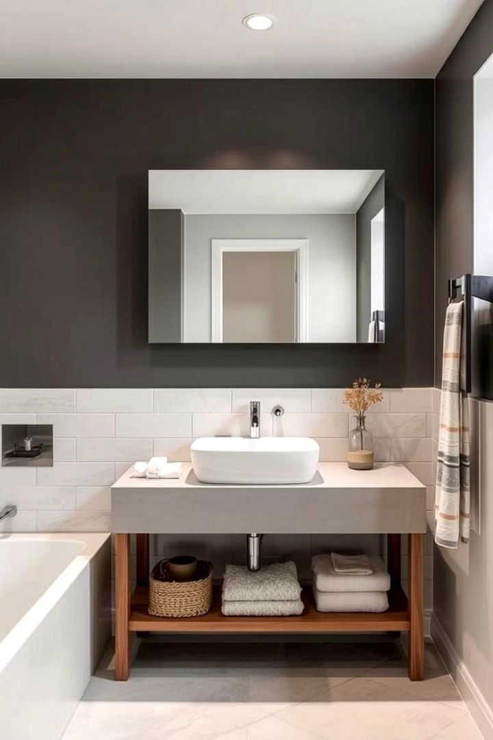 Subtle Contrast Design - 22 Neutral Bathroom Ideas