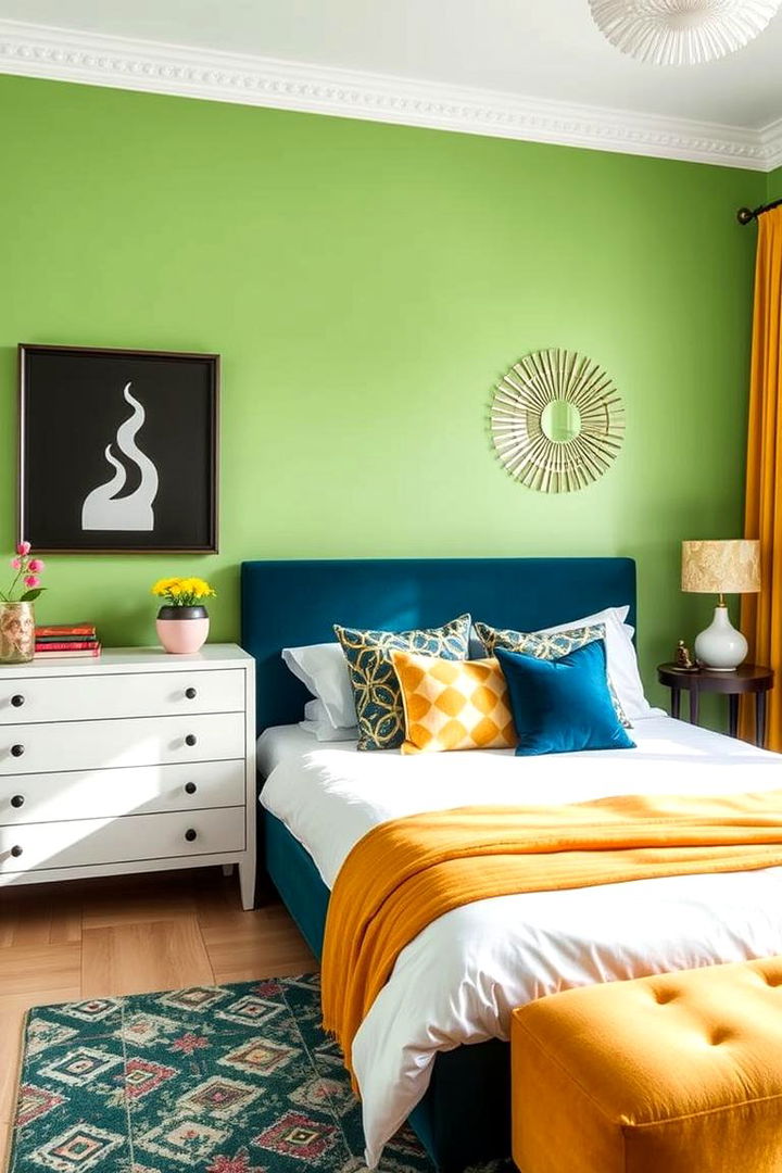Subtle Contrast with Bold Accents - 22 Limewash Bedroom Ideas