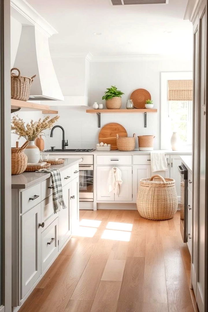 Subtle Contrasts in Texture - 22 Light Wood Floor Kitchen Ideas