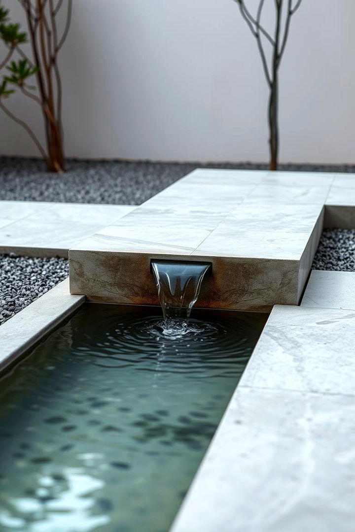 Subtle Edge Fountain - 22 Pondless Waterfall Ideas