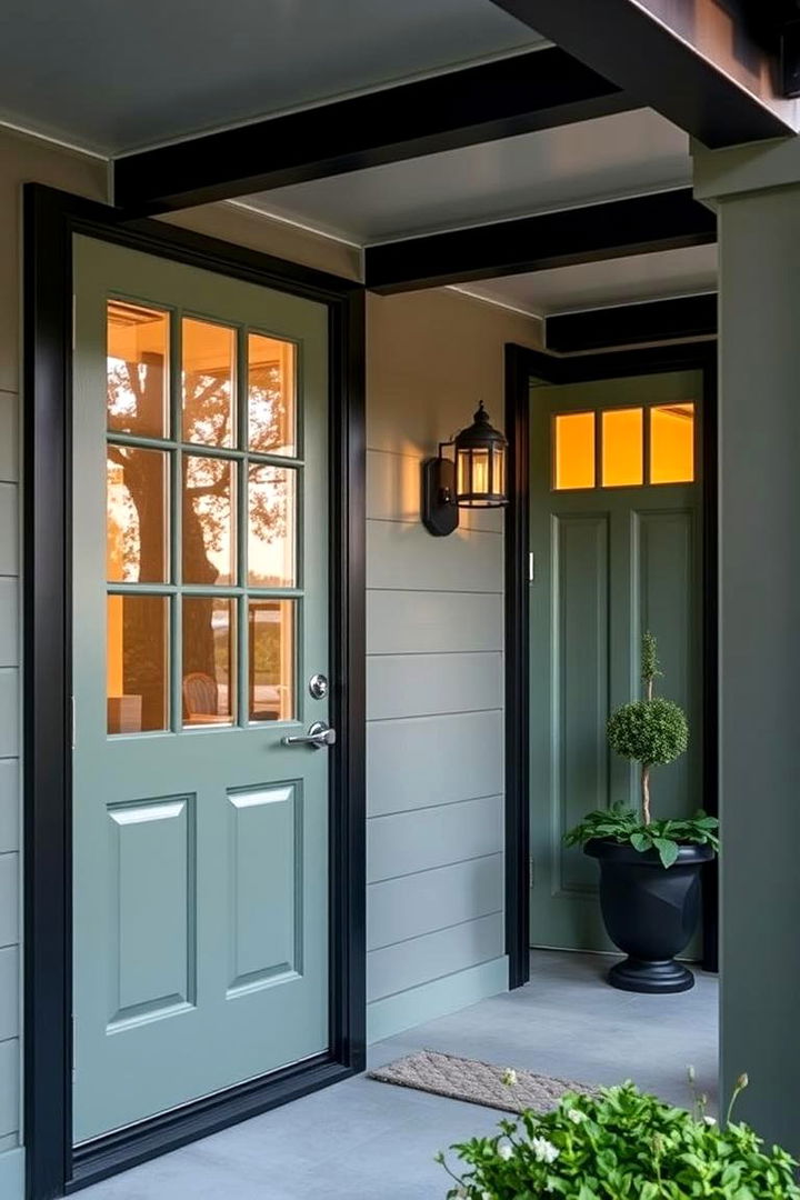 Subtle Elegance - 22 Forest Green House With Black Trim