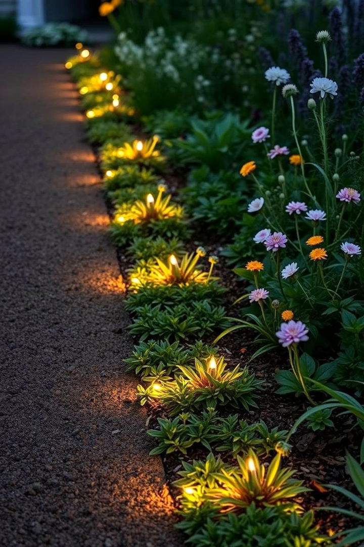 Subtle Garden Border Lights - 22 Landscape Lighting Ideas