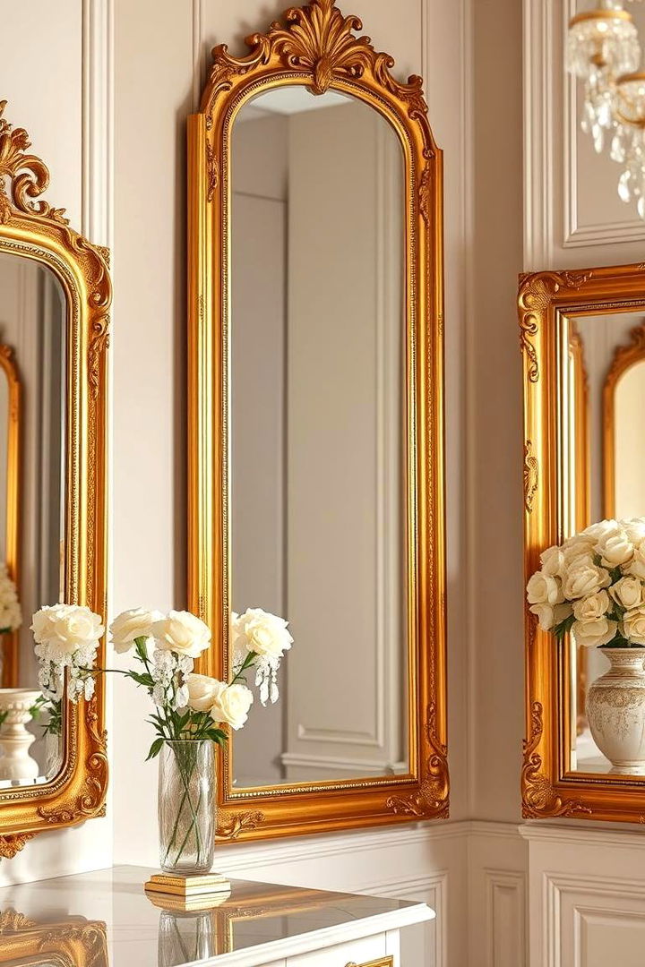 Subtle Gold Accents Infusing Luxe Finishes - 22 Parisian-style Living Room Ideas