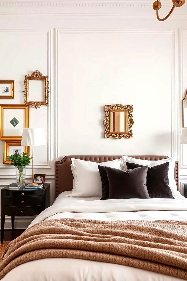 Subtle Gold Accents - 22 Paris-themed Bedroom Ideas