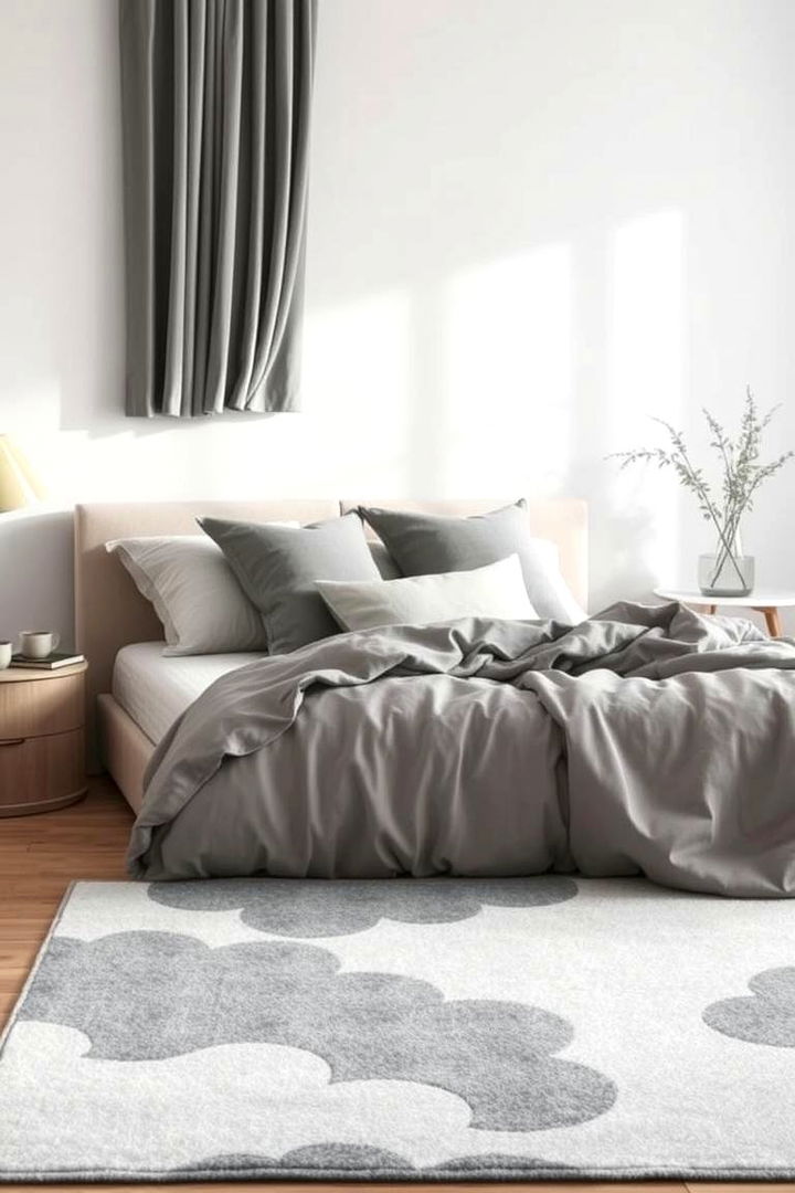 Subtle Gray Cloud Accents - 22 Cloud-Themed Bedroom Ideas