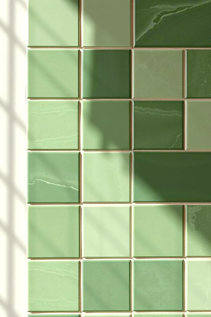 Subtle Green Mix - 22 Green Bathroom Tile Ideas