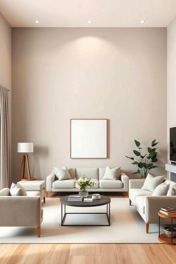 Subtle Greige Harmonious Blend - 22 Living Room Paint Colors