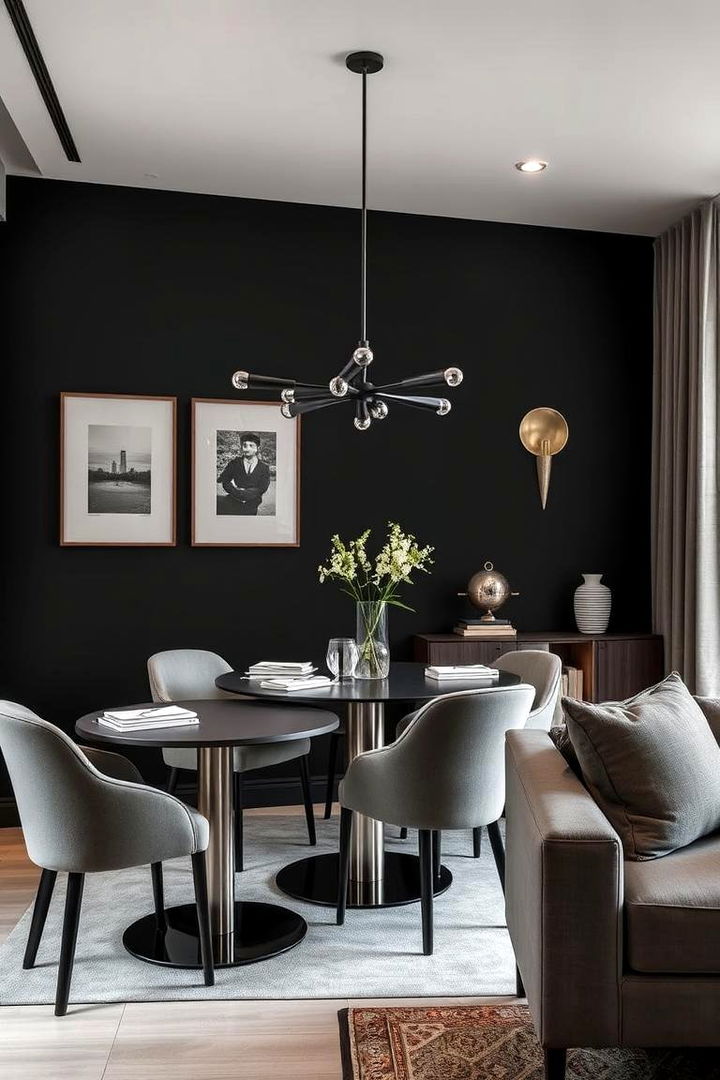 Subtle Greys Harmony - 22 Black Accent Wall Dining Room Ideas