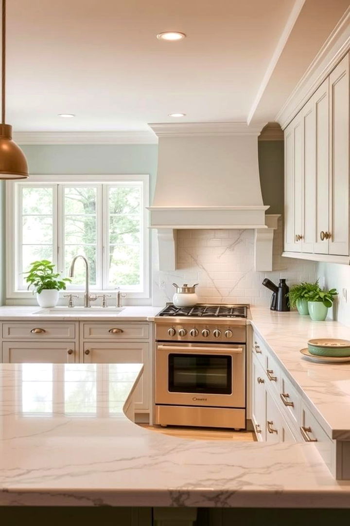 Subtle Hints of Green in Marble - 22 Green Marble Countertop Design Ideas