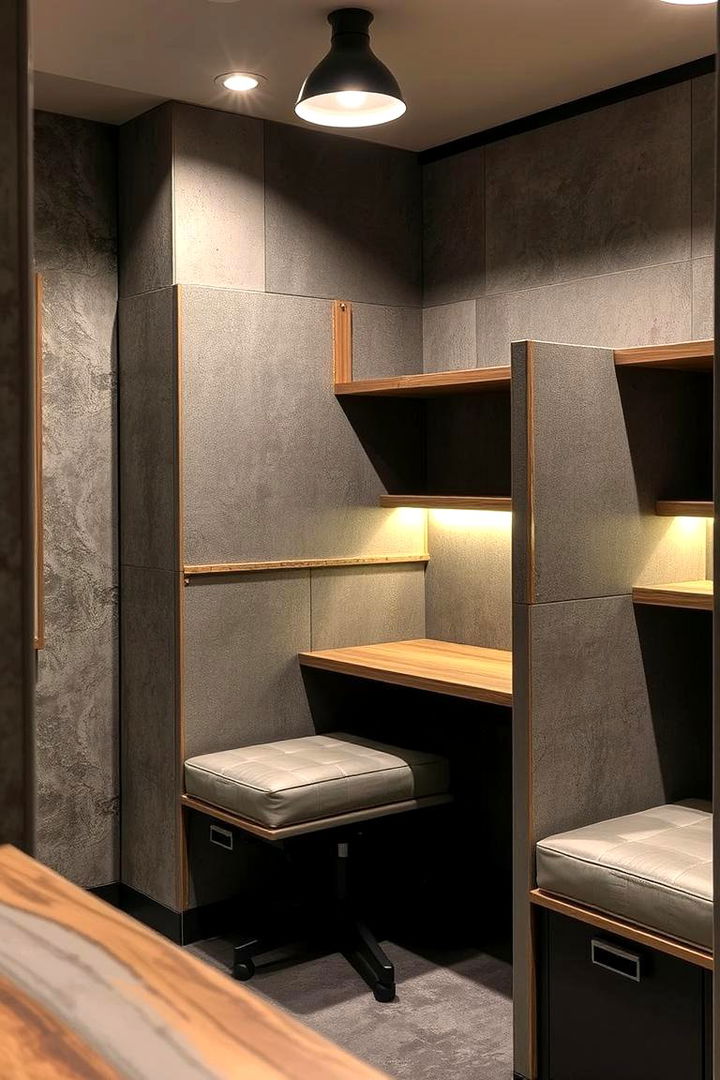 Subtle Industrial Touches - 22 Cubicle Decor Ideas