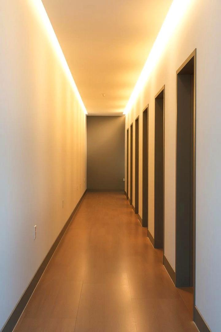 Subtle Light Gradients - 22 Dark Hallway Ideas