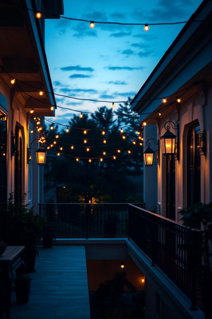 Subtle Lighting Ambiance - 22 French Balcony Ideas