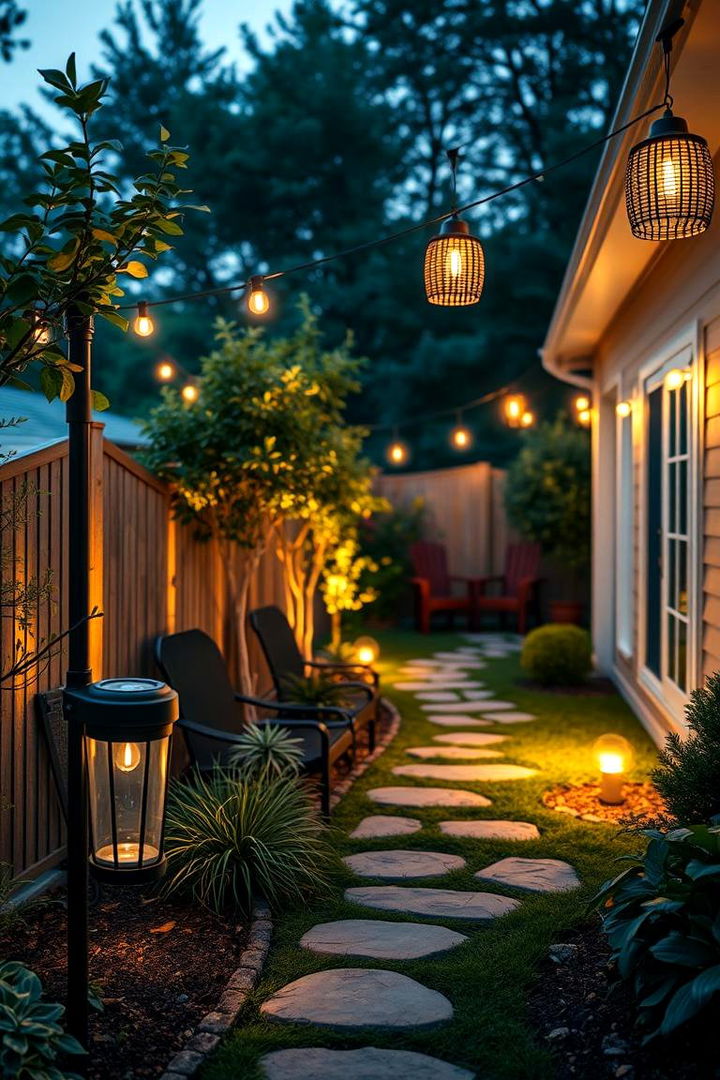 Subtle Lighting Features - 22 Townhouse Backyard Ideas