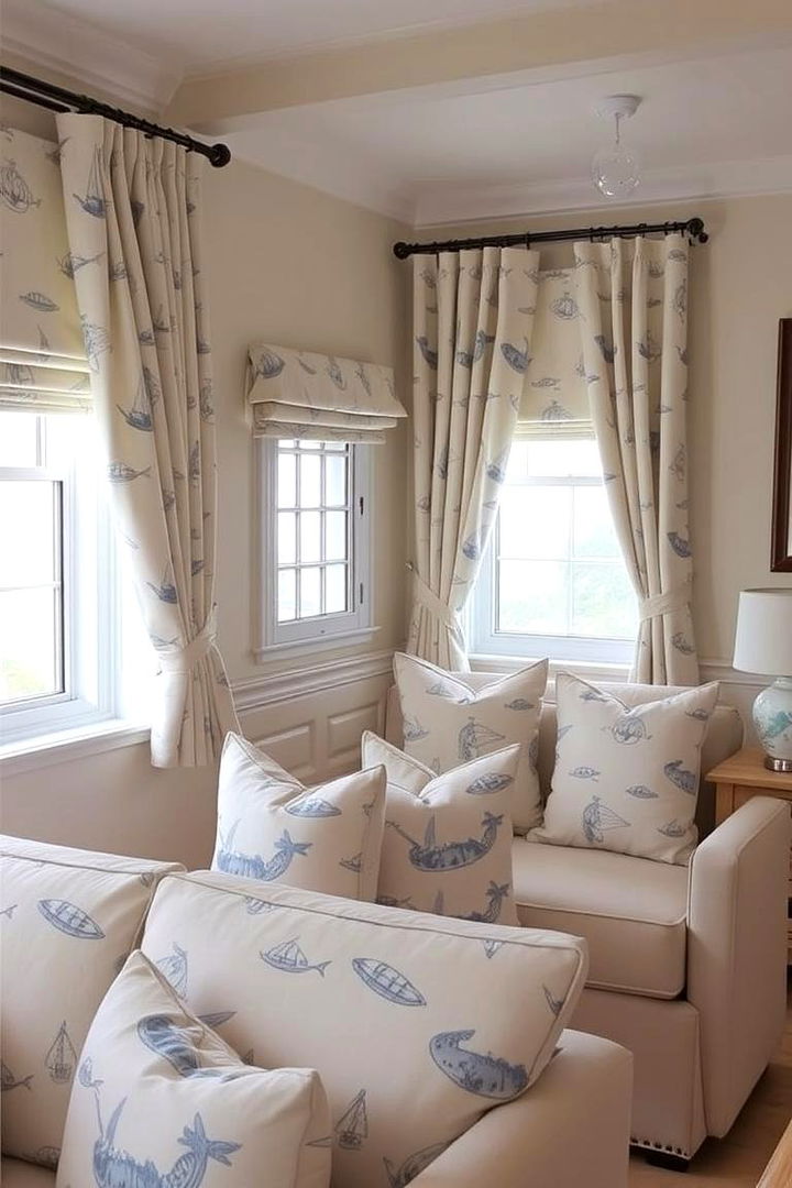 Subtle Marine Patterns - 22 Beach House Decor Ideas