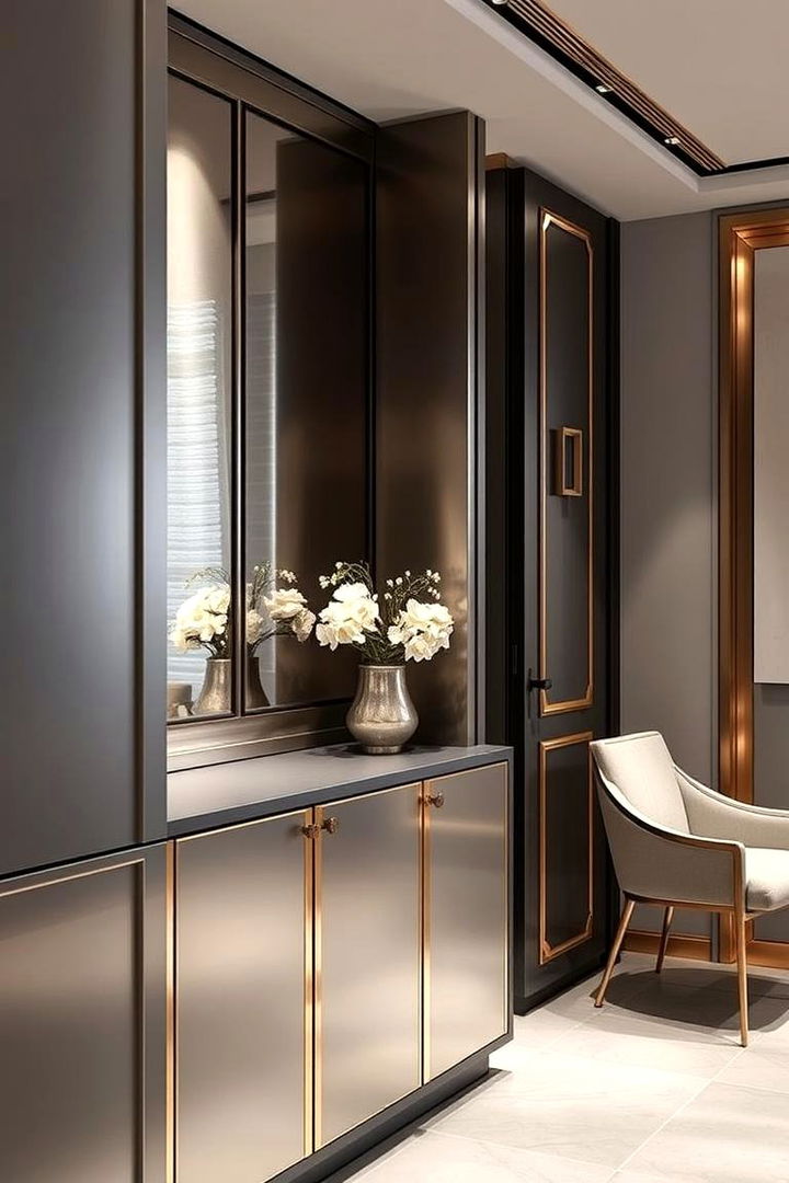 Subtle Metallic Finishes - 22 Black and White Living Room Ideas