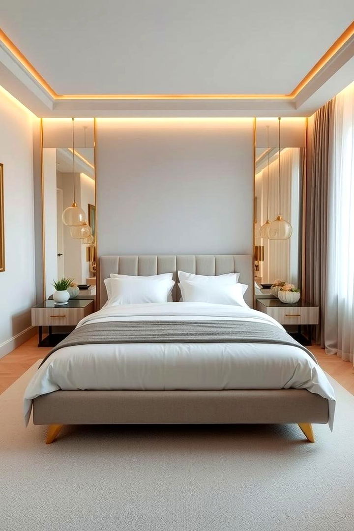 Subtle Metallic Highlights - 22 Beige Bedroom Ideas