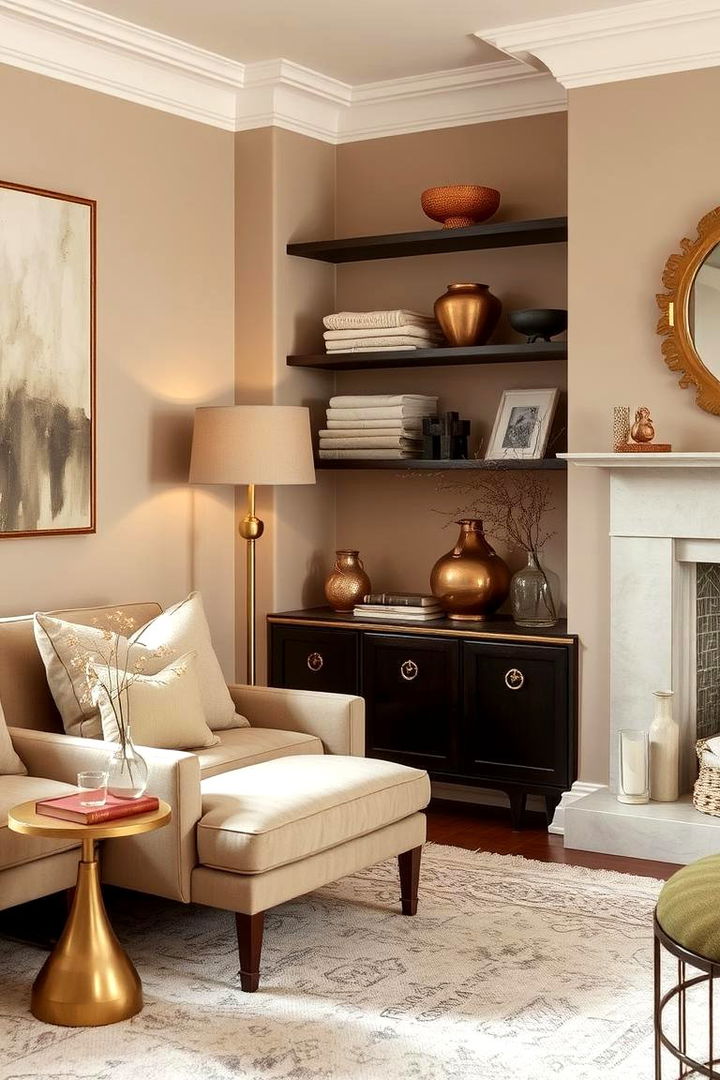 Subtle Metallic Touches - 22 Magnolia Living Room Ideas