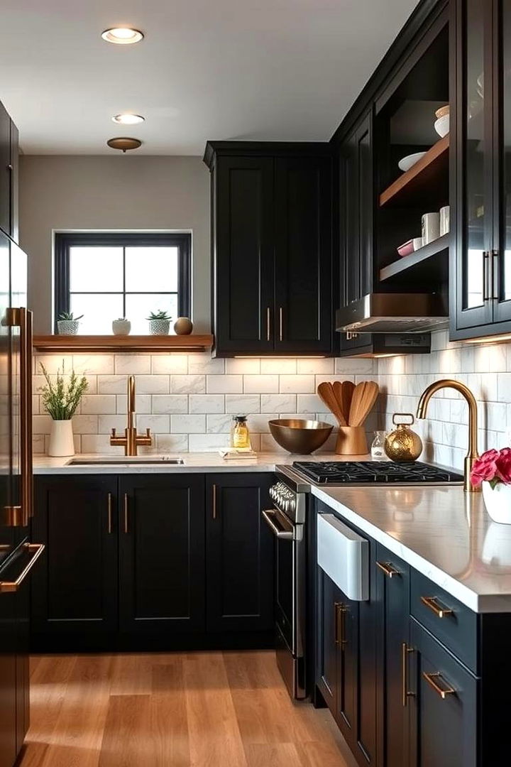 Subtle Metallic Touches - 22 Cashmere Kitchen Ideas