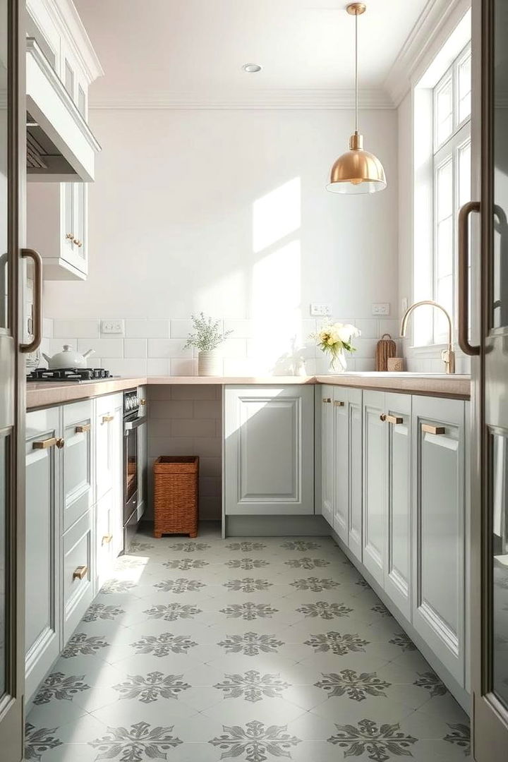 Subtle Mint Green Floor Tiles - 22 Mint Green Kitchen Ideas