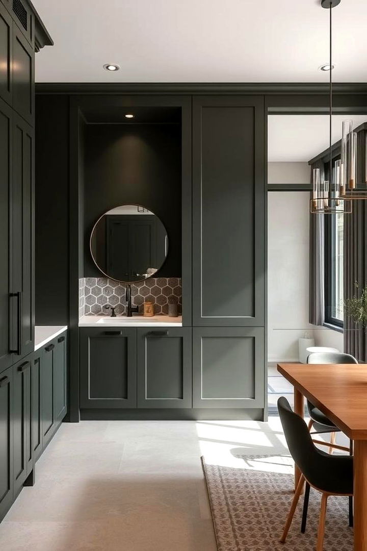 Subtle Modern Detailing - 22 Dark Olive Green House Designs