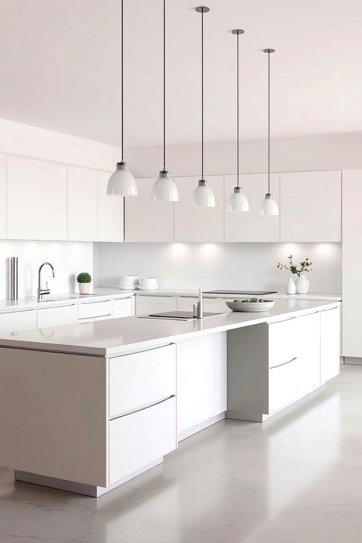 Subtle Monochrome Palette - 22 kitchen island decor ideas