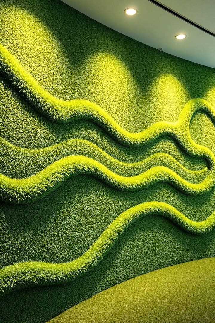 Subtle Natural Curves - 22 Artificial Grass Wall Design Ideas