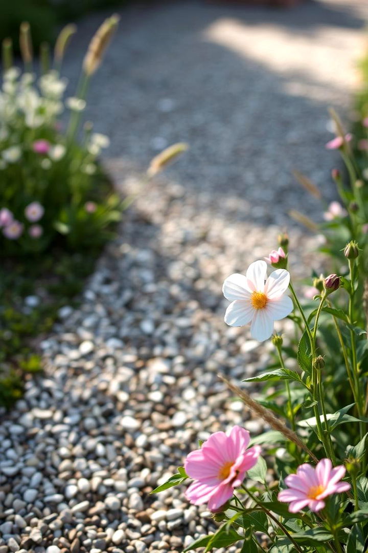 Subtle Natural Highlights - 22 Pea Gravel Walkway Ideas