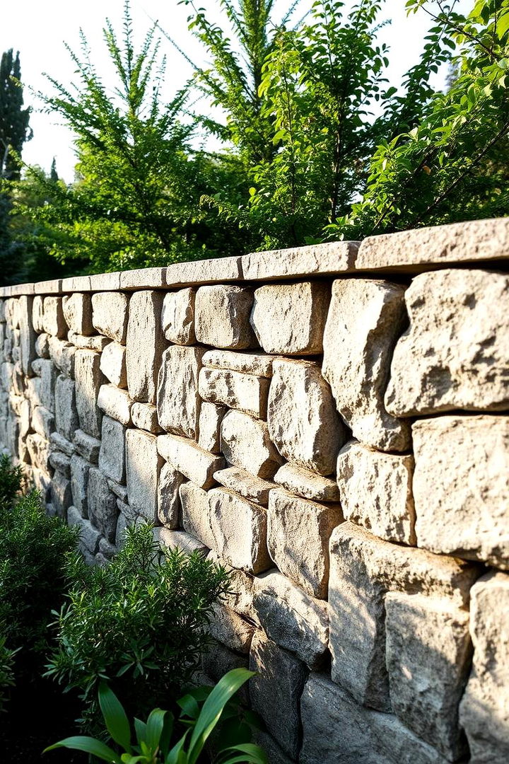 Subtle Natural Stone - 22 Corner Fence Ideas
