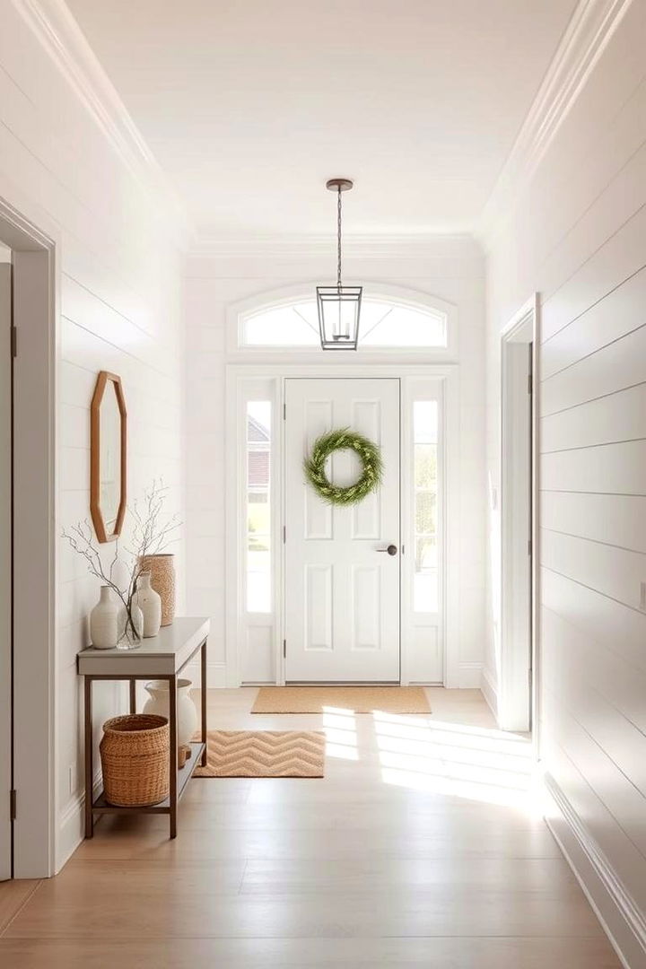 Subtle Neutral Tones - 22 Shiplap Wall Entryway Ideas