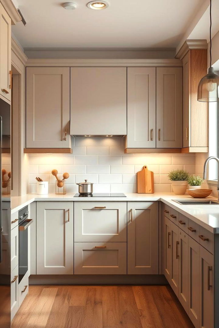 Subtle Neutrals - 22 Two Tone Kitchen Cabinet Ideas