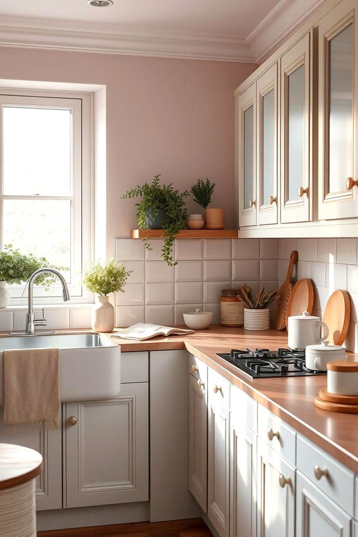 Subtle Pastel Palette - 22 Farmhouse Kitchen Ideas