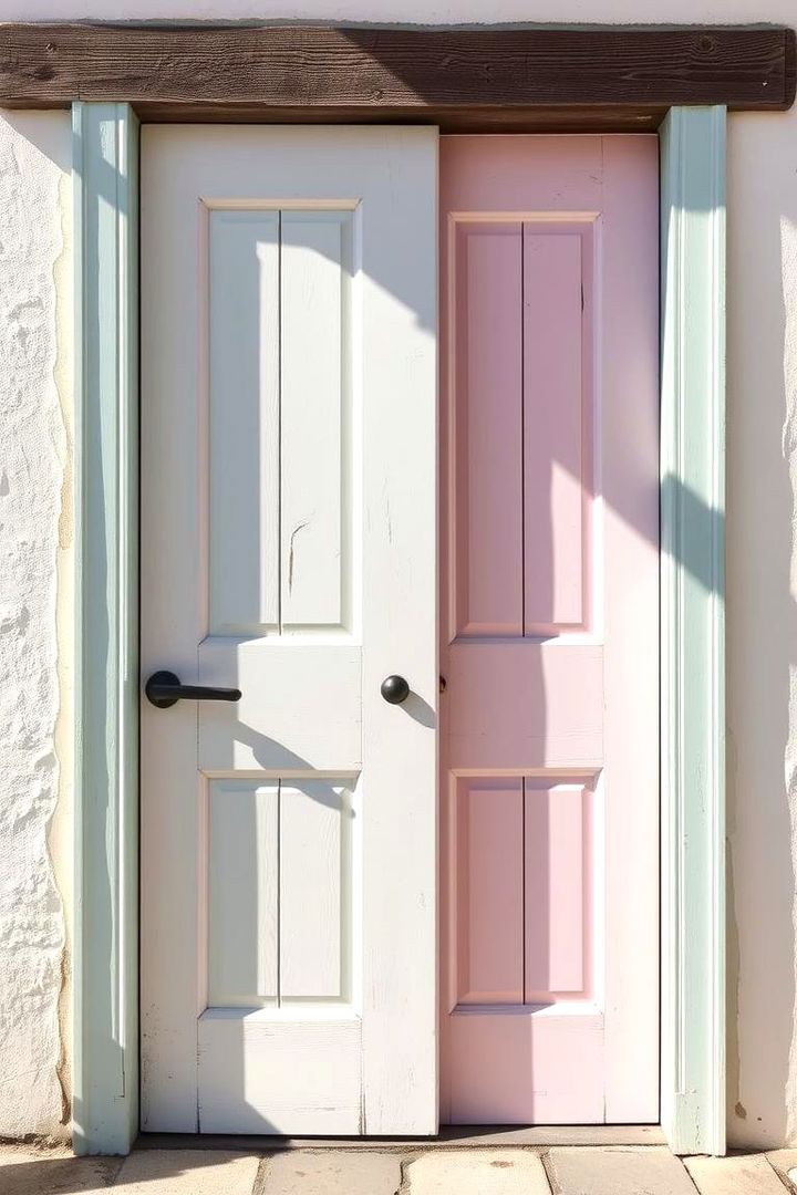 Subtle Pastel Touches - 22 Farmhouse Front Door Ideas