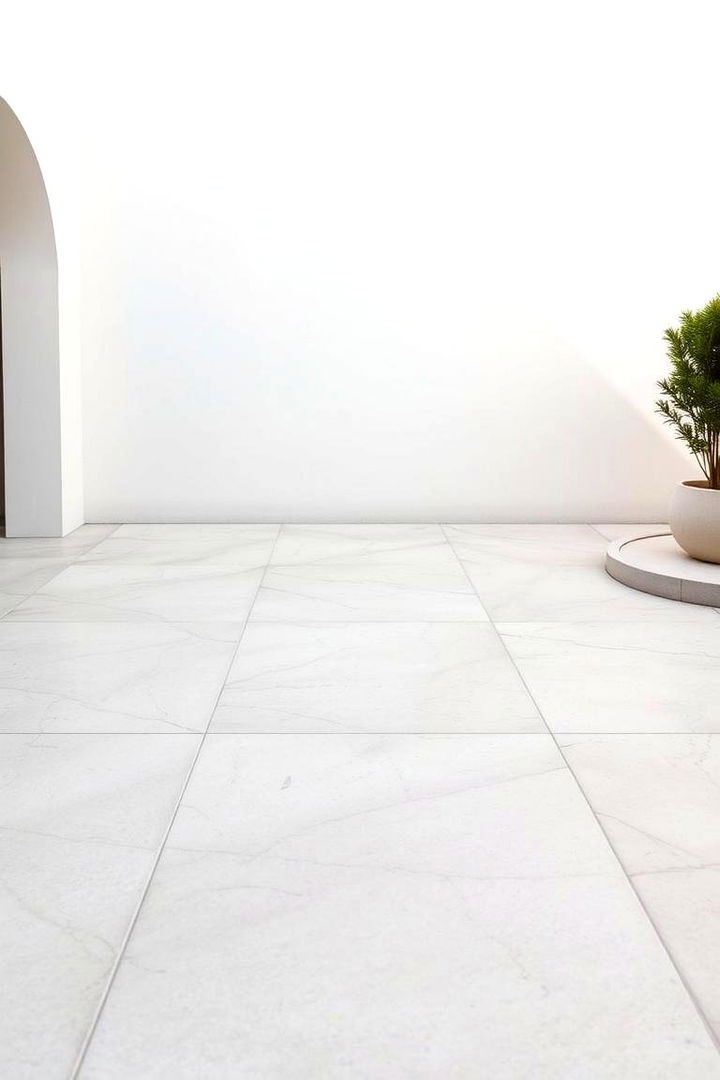 Subtle Pattern Play - 22 Painted Concrete Patio Ideas