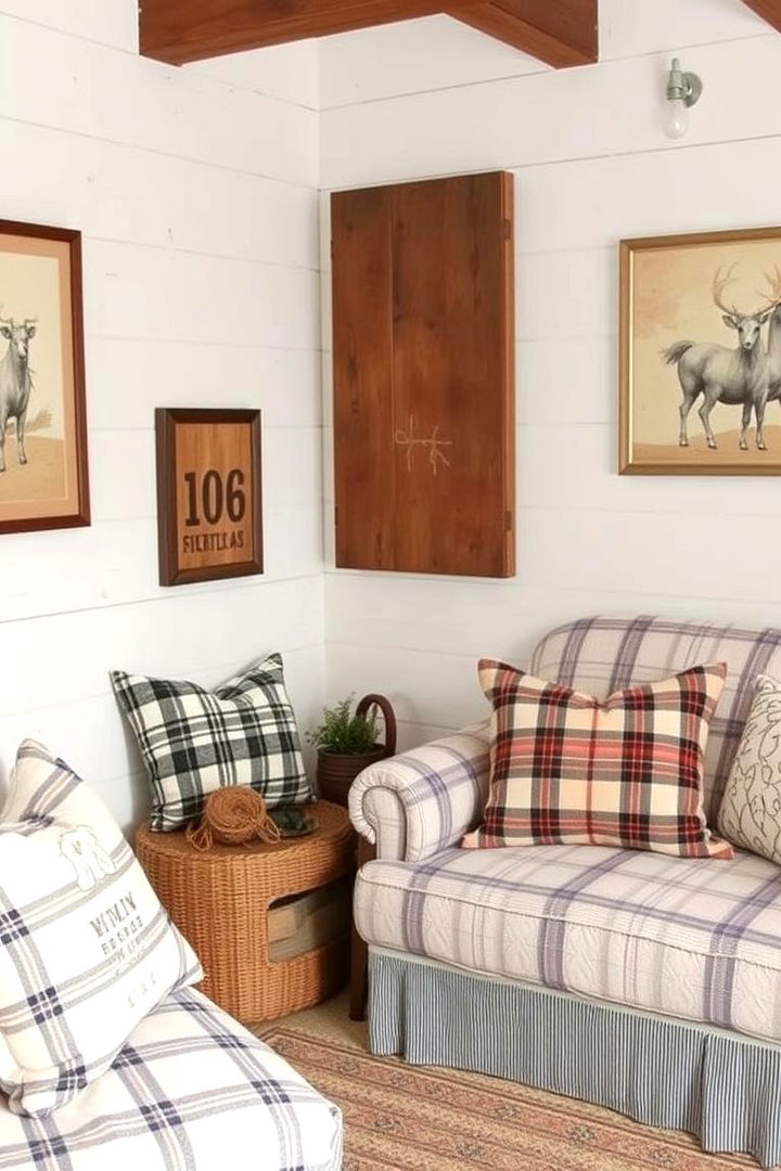 Subtle Rustic Patterns - 22 Hunting Man Cave Ideas