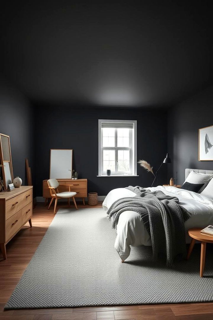 Subtle Scandinavian Touch - 22 Dark Grey Bedroom Ideas