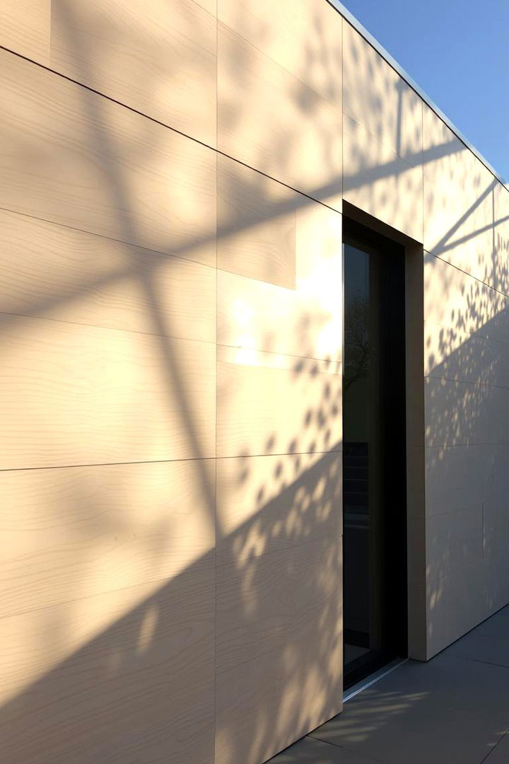 Subtle Shaded Patterns on Plywood - 22 Exterior Wainscoting Ideas