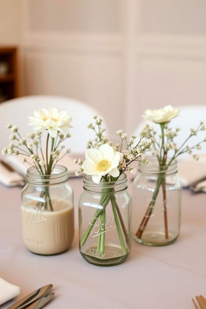 Subtle Sophistication - 22 Mason Jar Wedding Centerpieces