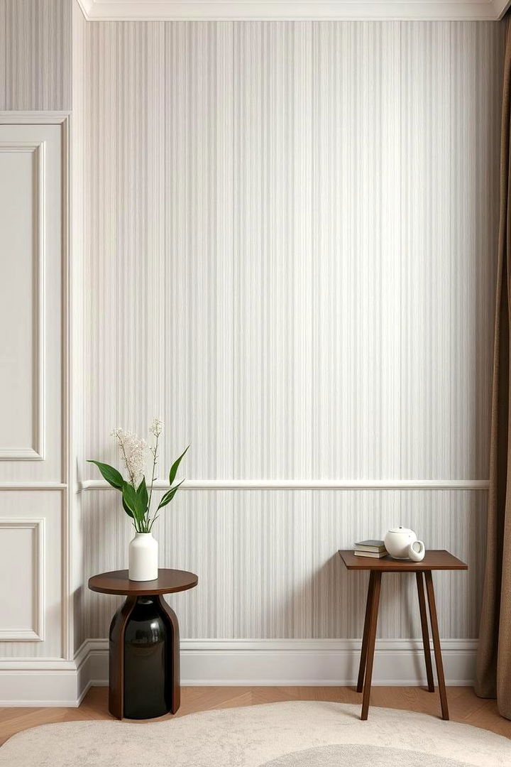 Subtle Stripes and Lines - 22 Living Room Wallpaper Ideas
