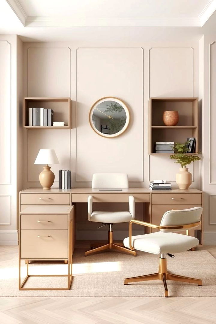 Subtle Taupe Tones - 22 Home Office Paint Colors