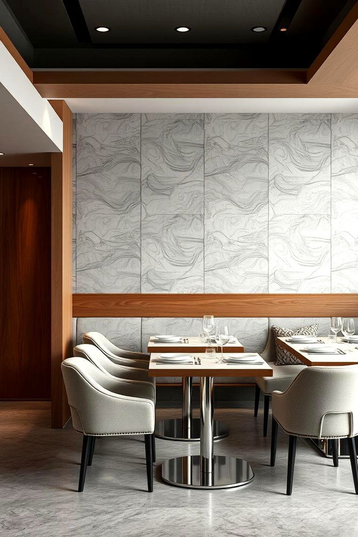 Subtle Textural Contrasts and Layered Decor - 22 Mid-century Modern Dining Rooms