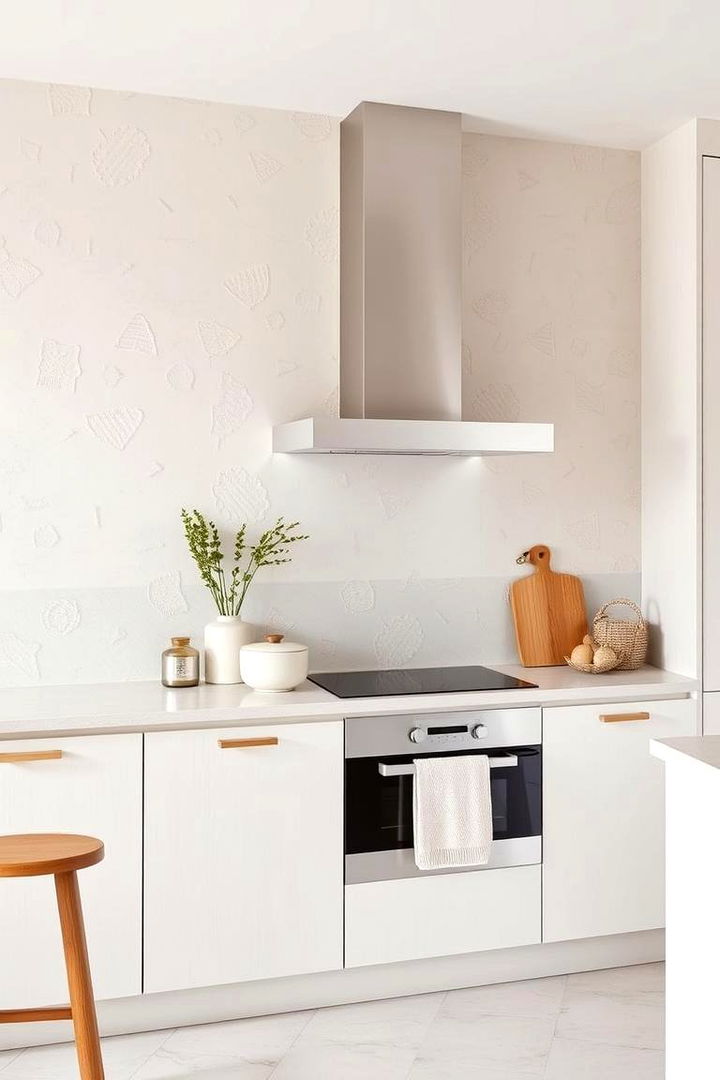 Subtle Textured Neutrals - 22 Kitchen Wallpaper Ideas