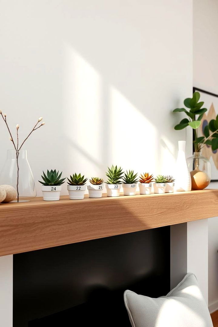 Succulent Arrangements - 22 Spring Mantel Decor Ideas